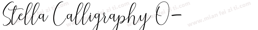 Stella Calligraphy O字体转换